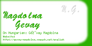 magdolna gevay business card